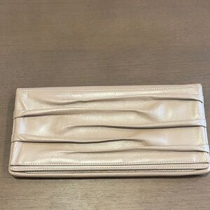 NEW NORDSTROM CLUTCH WALLET LEATHER BEIGE